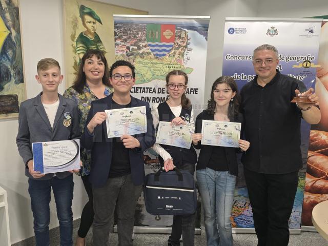 Elevi pasionați de geografie, premiați la Călărași