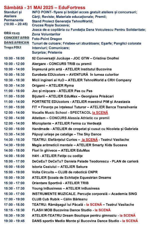 Programul activităților