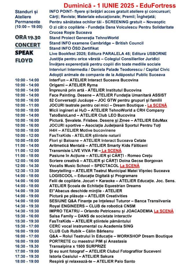 Vezi programul activităților