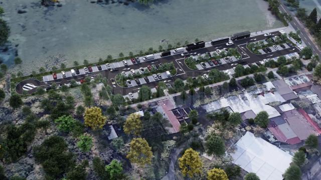 Asa va arăta noua parcare de pe platoul Cetății de Scaun a Sucevei