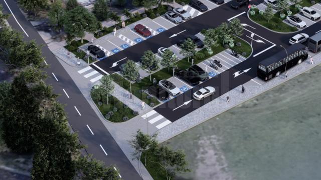 Asa va arăta noua parcare de pe platoul Cetății de Scaun a Sucevei