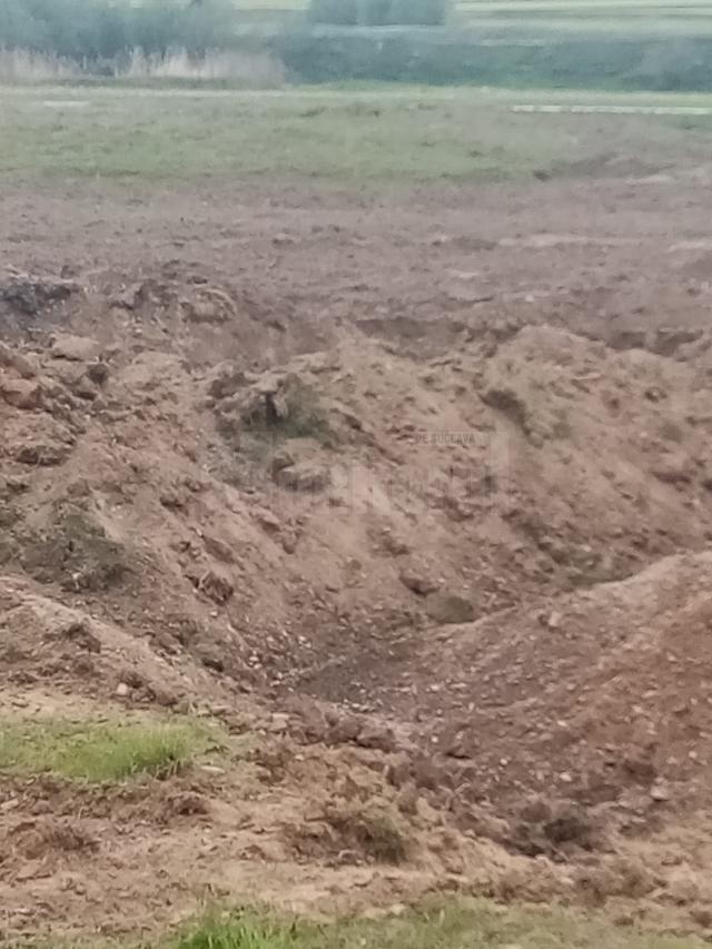 Balastieră ilegală, descoperită în apropierea râului Suceava