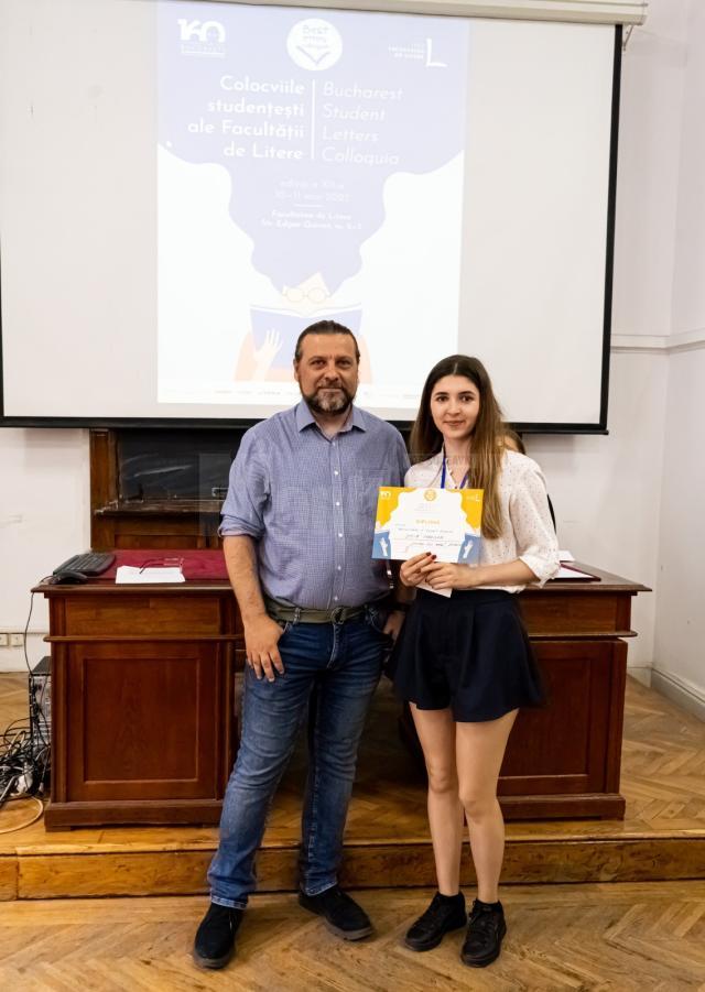 Otilia Grădinari a obținut Premiul 2, oferit de comisia științifică a colocviului