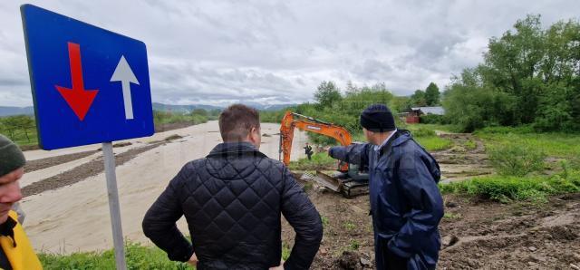 Președintele Consiliului Județean, Gheorghe Șoldan, a mers în zonele afectate de inundații de la Râșca și Bogdănești