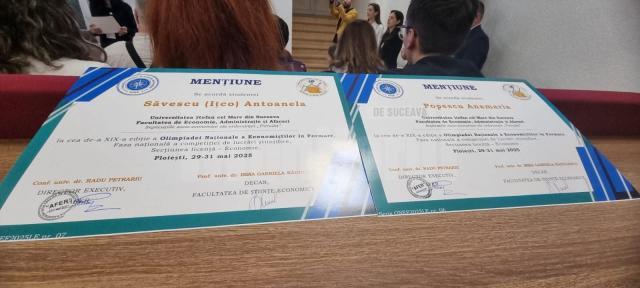 Studente ale Facultății de Economie, Administraţie şi Afaceri, premiate la Olimpiada Economiştilor în Formare