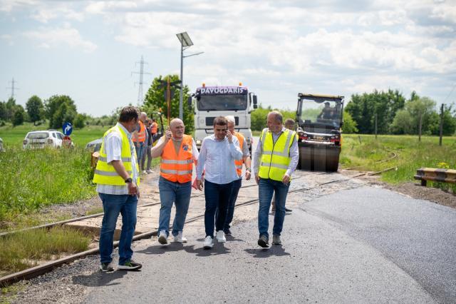 Gheorghe Șoldan a verificat personal stadiul lucrărilor de asfaltate pe DN 2H