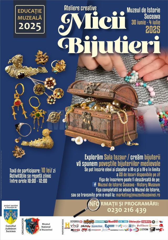 „Micii Bijutieri”, atelier de educație muzeală la Muzeul de Istorie Suceava