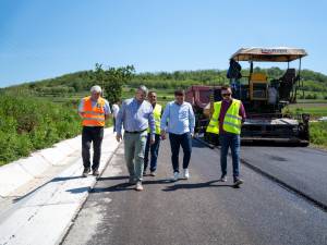 Gheorghe Șoldan în vizită de lucru pe șantierul de pe DJ 178 B