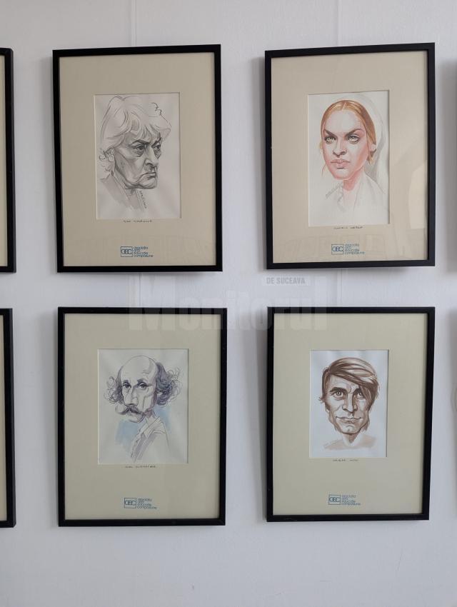 Emoția și personalitatea artistică a 100 de actori se regăsesc în portretele realizate de caricaturistul Ovidiu Stanciu, expuse la Galeria Zamca