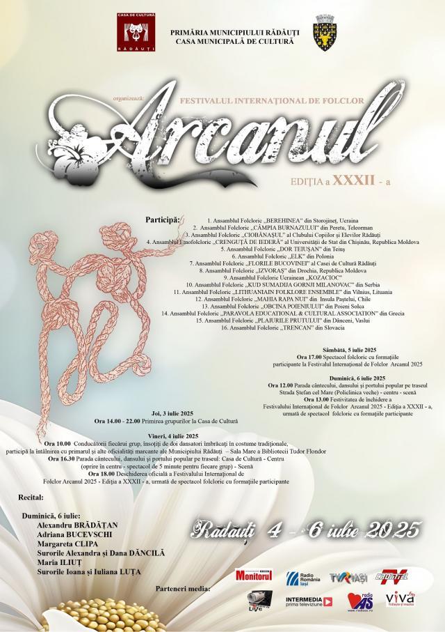 Festivalul Internațional de Folclor „Arcanul”, ediția a XXXII-a, la Rădăuți