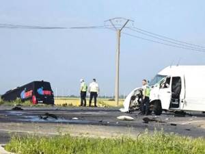 Accidentul de la Făurei. Foto ISU Brăila