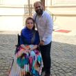 Georgeta Zamfira Cîrdei din Bilca împreună cu arhidiaconul Mihail Bucă