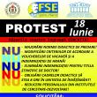 Protest împotriva măsurilor ce urmează a fi luate în învățământ, organizat de ...