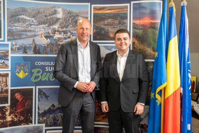 Președintele Consiliului Județean Suceava, Gheorghe Șoldan, s-a întâlnit miercuri cu președintele Consiliului Regional Schwaben, Martin Sailer