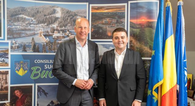 Președintele Consiliului Județean Suceava, Gheorghe Șoldan, s-a întâlnit miercuri cu președintele Consiliului Regional Schwaben, Martin Sailer