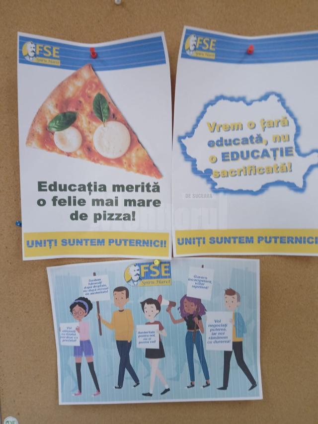 Protest, ieri, în școlile sucevene