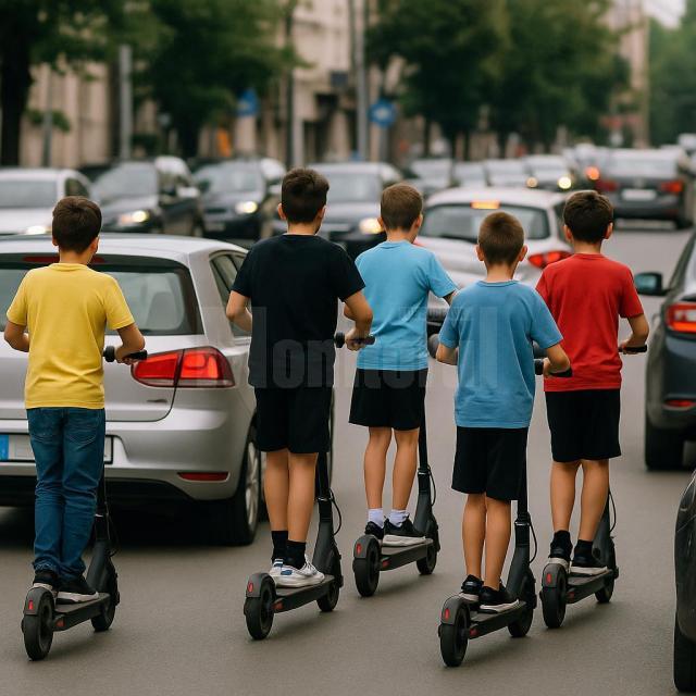Primăria Rădăuți atrage atenția riscurilor care pot să apară la folosirea trotinetelor electrice de către copii și adolescenți