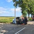 Un autoturism și un tractor s-au ciocnit violent în cursul zilei de miercuri