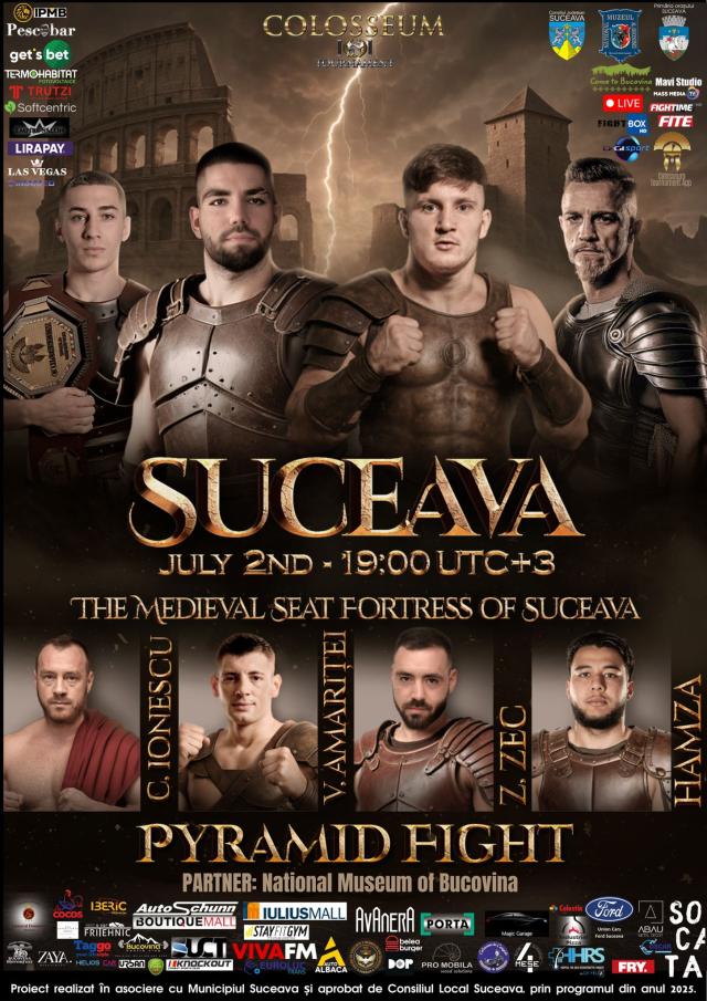 Gala Colosseum Tournament 46, din Cetatea Sucevei, amânată pentru miercuri, 2 iulie