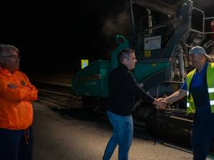 Gheorghe Șoldan a fost pe teren pentru a verifica stadiul lucrărilor de asfaltare a variantei ocolitoare a municipiului Suceava