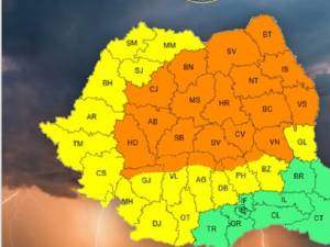 Județul Suceava, sub Cod Portocaliu de vijelii, astăzi, între orele 12.00-19.00