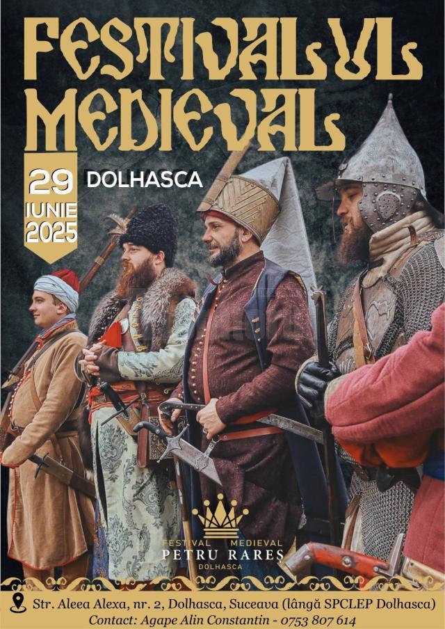 Festival medieval organizat în premieră la Dolhasca, duminică
