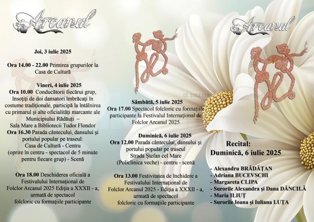 Program Festivalul Arcanul Radauti 2025