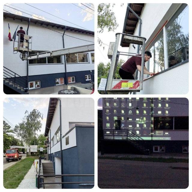 Prima pictură murală de mari dimensiuni din Siret, realizată de artistul polonez Wojciech Woźniak, vernisată vineri. Sursa foto FB - Institutul Polonez din București