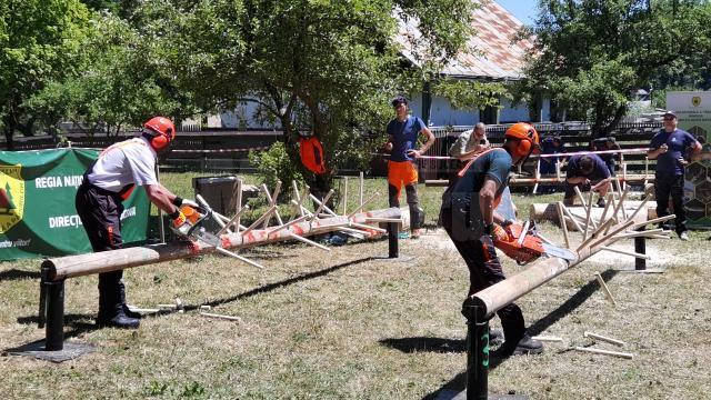 Spectaculoase probe ale concursului „Cel mai bun fasonator”, desfășurat la Ocolul Silvic Moldovița