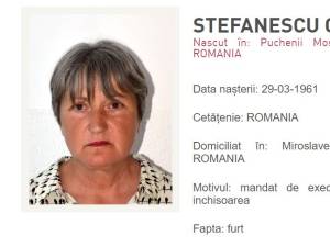 Gabriela Ștefănescu s-a aflat mult timp pe lista de urmăriți a Poliției Române