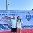 Antrenorul Cristian Prâsneac împreună cu Claudia Costiuc