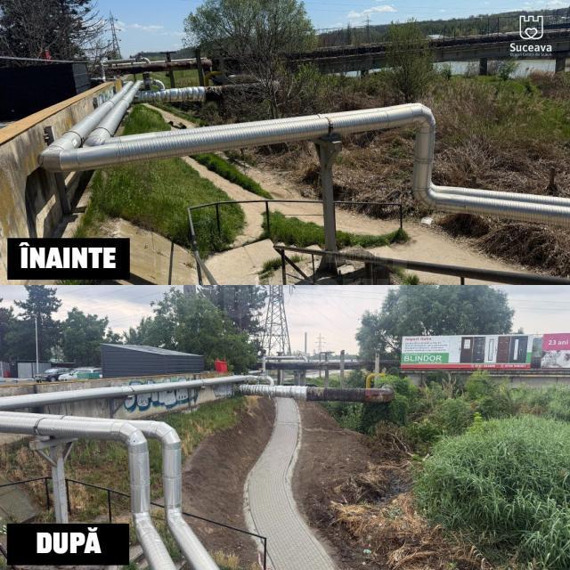 Cărarea pe sub pod, de la Bazar către Mall, a fost pavată