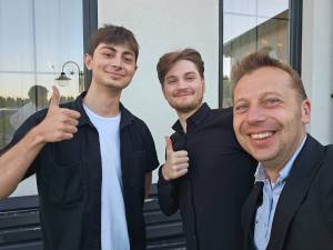Nicolae Zelinschi și Cătălin Ipati, alături de Ștefan Sfichi