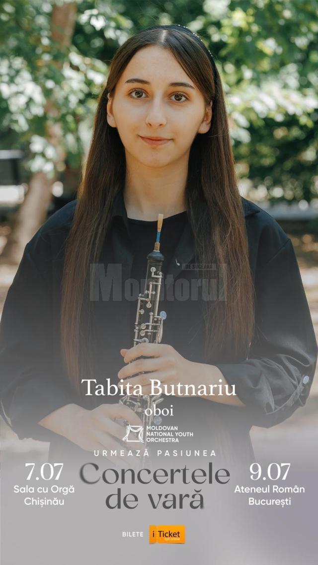 Oboista Tabita Butnariu, din Suceava