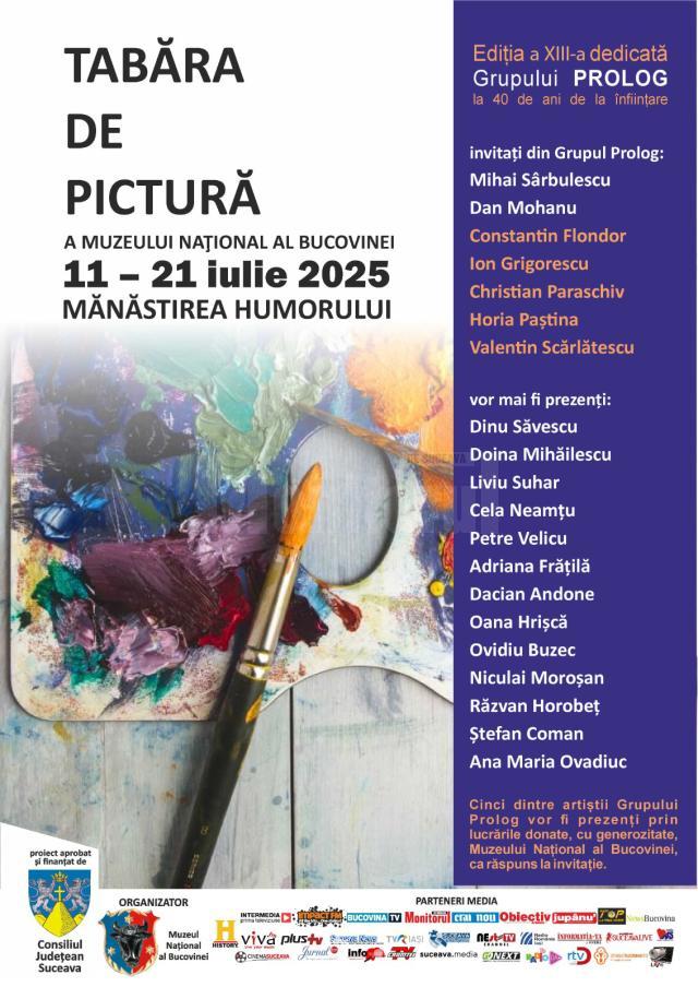 Tabăra de pictură, ediția a XIII-a, organizată de Muzeul Național al Bucovinei, la Mănăstirea Humorului