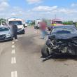Accident pe E 85, cu trei mașini implicate și trei răniți