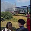 Incendiu la trenul privat Iași Suceava
