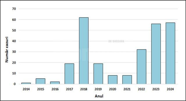 Evoluţia numărului de cazuri