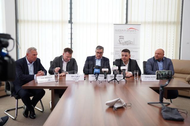 Conducerea companiei AnimaWings și președintele Consiliului Județean, Gheorghe Șoldan, au anunțat zboruri noi de la Suceava la București și retur