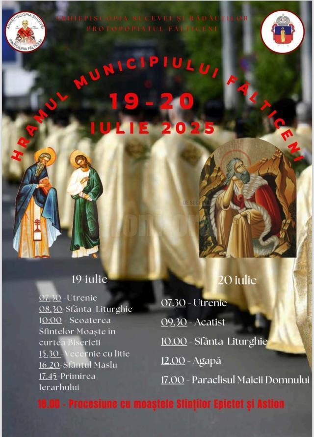 Procesiune religioasă cu sfinte moaște, mâine, la Fălticeni