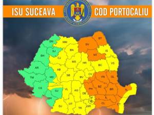 Cod Portocaliu de precipitații abundente pentru tot județul Suceava