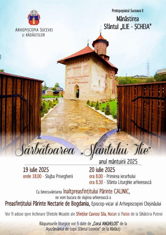 Hram la Mănăstirea Sf. Ilie Șcheia