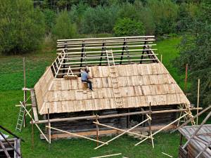 Batutul dranitei, acoperitul casei