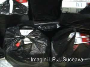 11 saci cu ţigări de contrabandă, găsiţi în maşina unui botoşănean