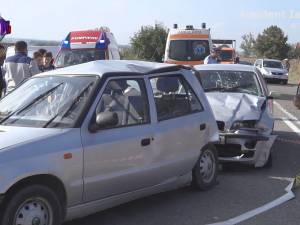 Accidente cu şase maşini implicate, din cauza vitezei şi a nepăstrării distanţei regulamentare