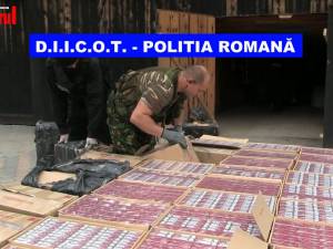 Peste 26.000 de pachete de țigări găsite de procurorii DIICOT într-un garaj din Vicov